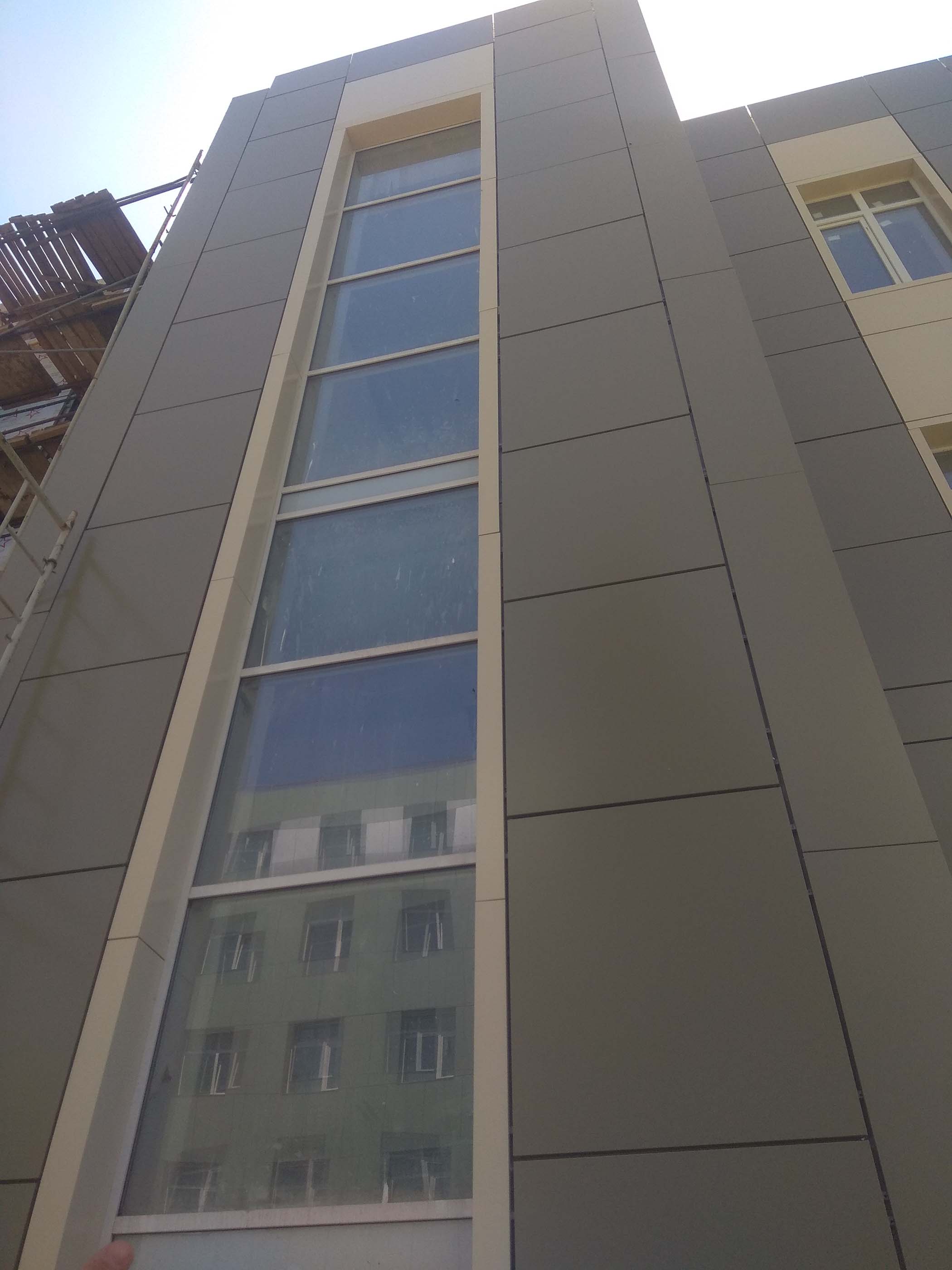 Пример монтажа вентфасадов